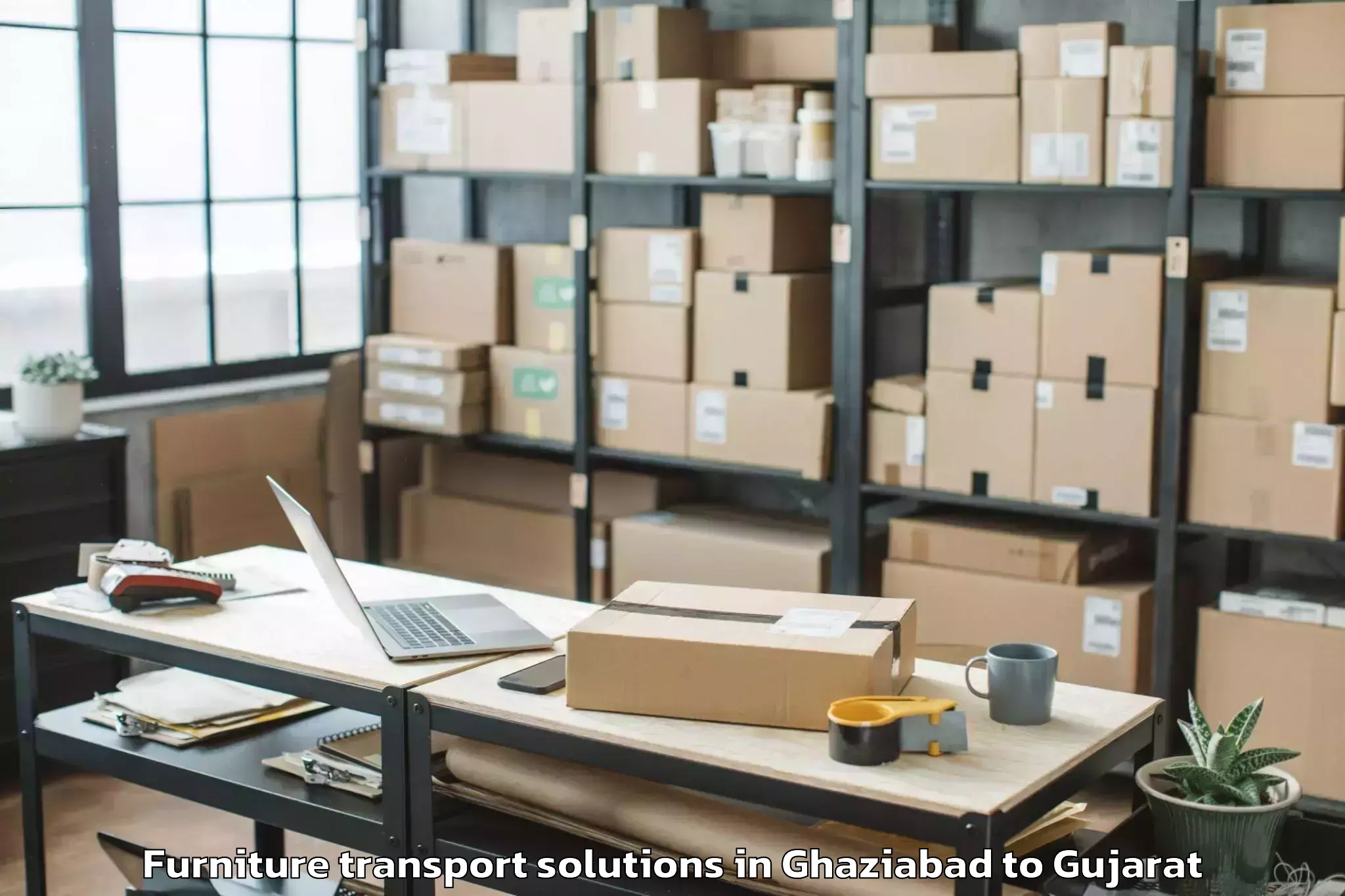 Book Ghaziabad to Madhav Kampo Furniture Transport Solutions